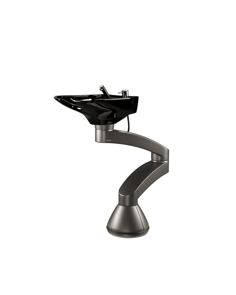 Contura swing PLUS - colonne de lavage gris foncé - cuve noire
